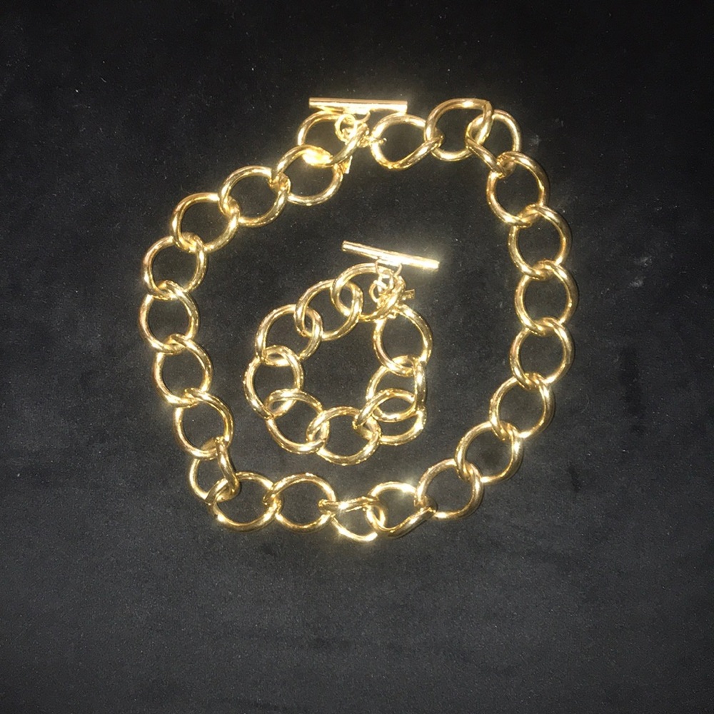 Gold Tone Chain Link Set